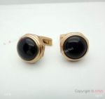 Replica Cartier Cufflinks Rose Gold Black Face